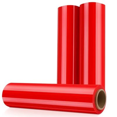 สีแดง 30 ไมครอน LDPE stretch film ผนังยืดหยุ่น