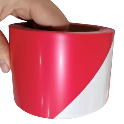 80 - 150 ไมครอน PE หนังป้องกัน LDPE HDPE เทปเตือนสีแดงสีขาว